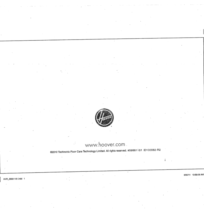 Hoover Winotunel User manual