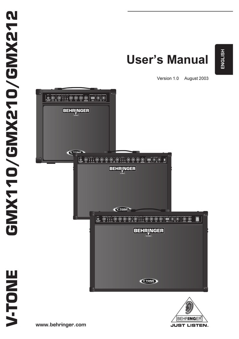 Behringer V-Tone GMX110 User manual