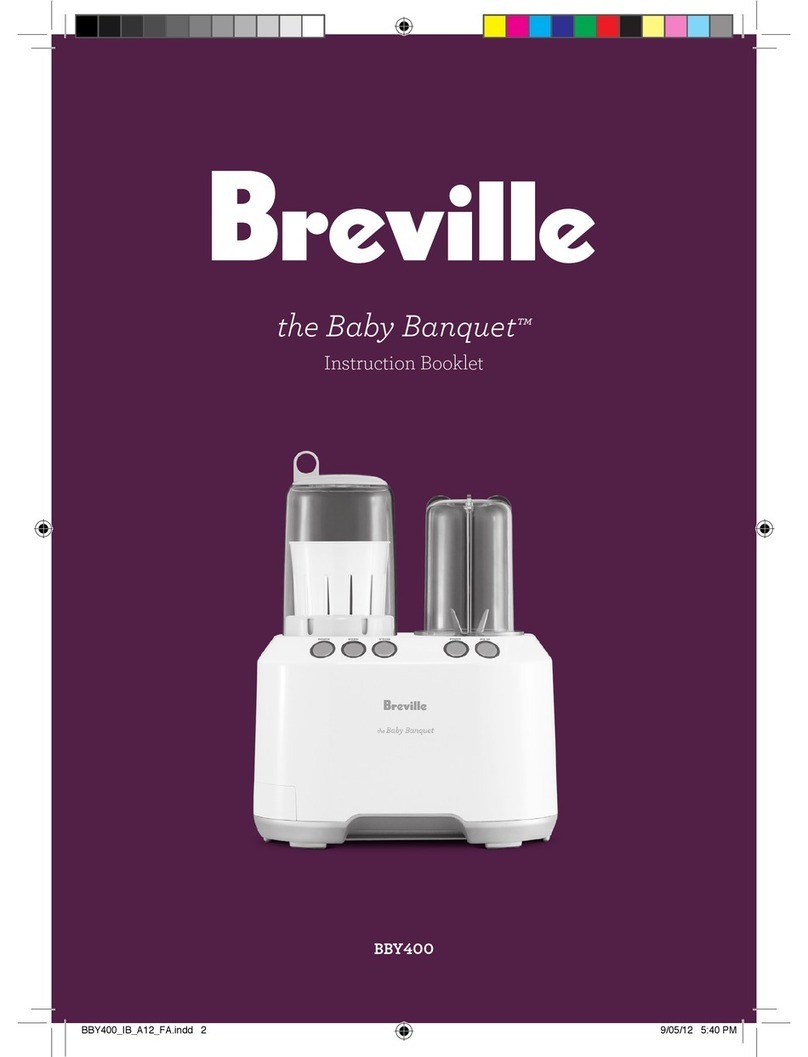 Breville Baby Banquet BBY400 Instruction booklet