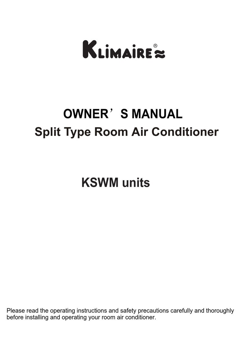 Klimaire KSWM User manual Klimaire KSWM User manual