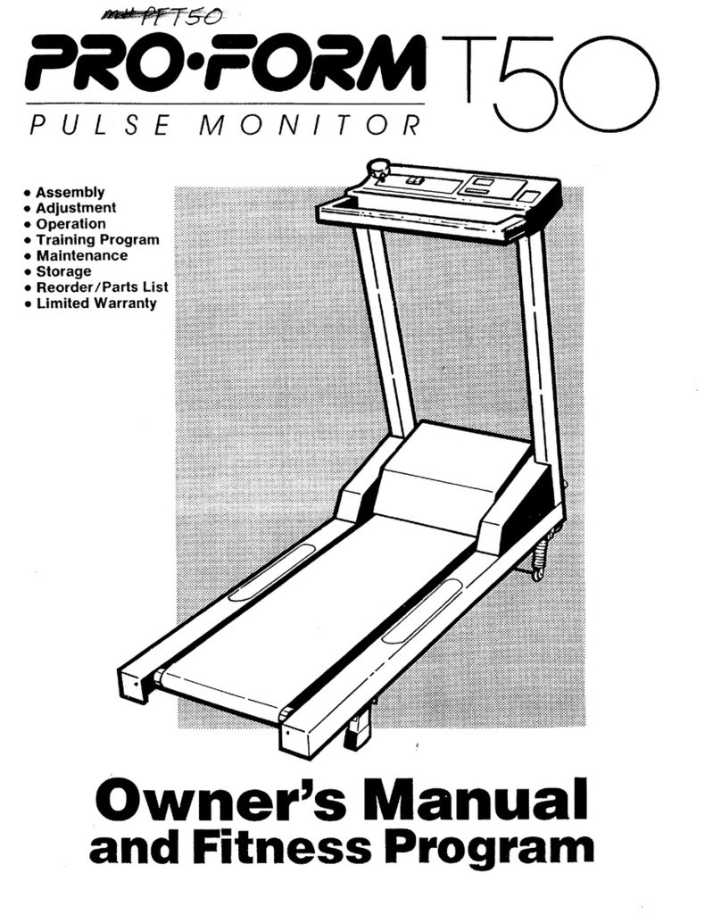 Pro-Form PFT50 User manual
