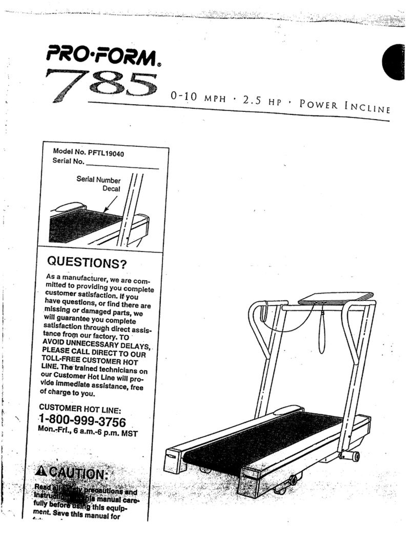 Pro-Form PFTL19040 User manual Pro-Form PFTL19040 User manual