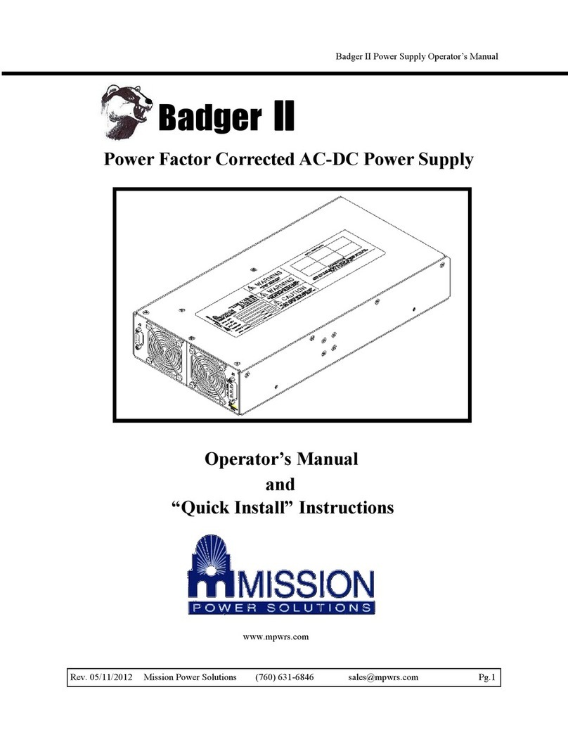 Mission Power Solutions Badger II Operator's manual