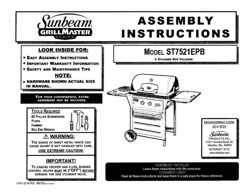 Sunbeam ST7521EPB Assembly instructions