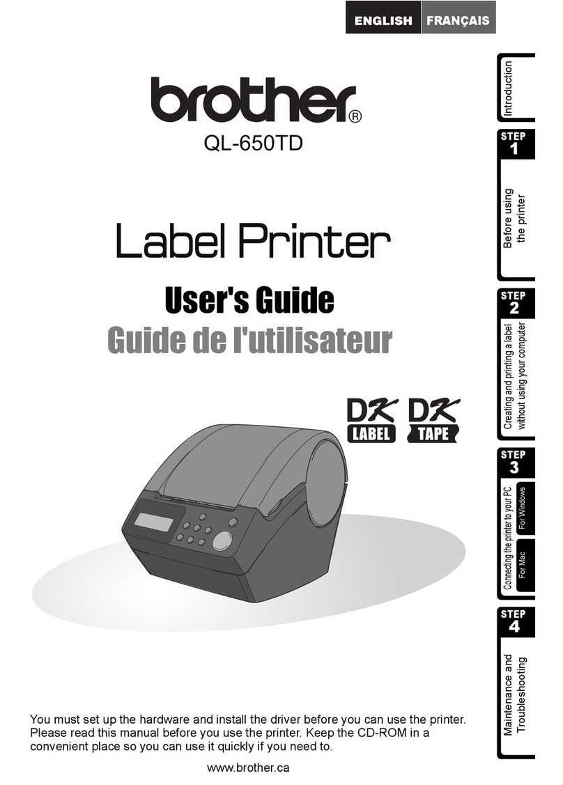 Brother QL 650TD - P-Touch B/W Direct Thermal... User manual