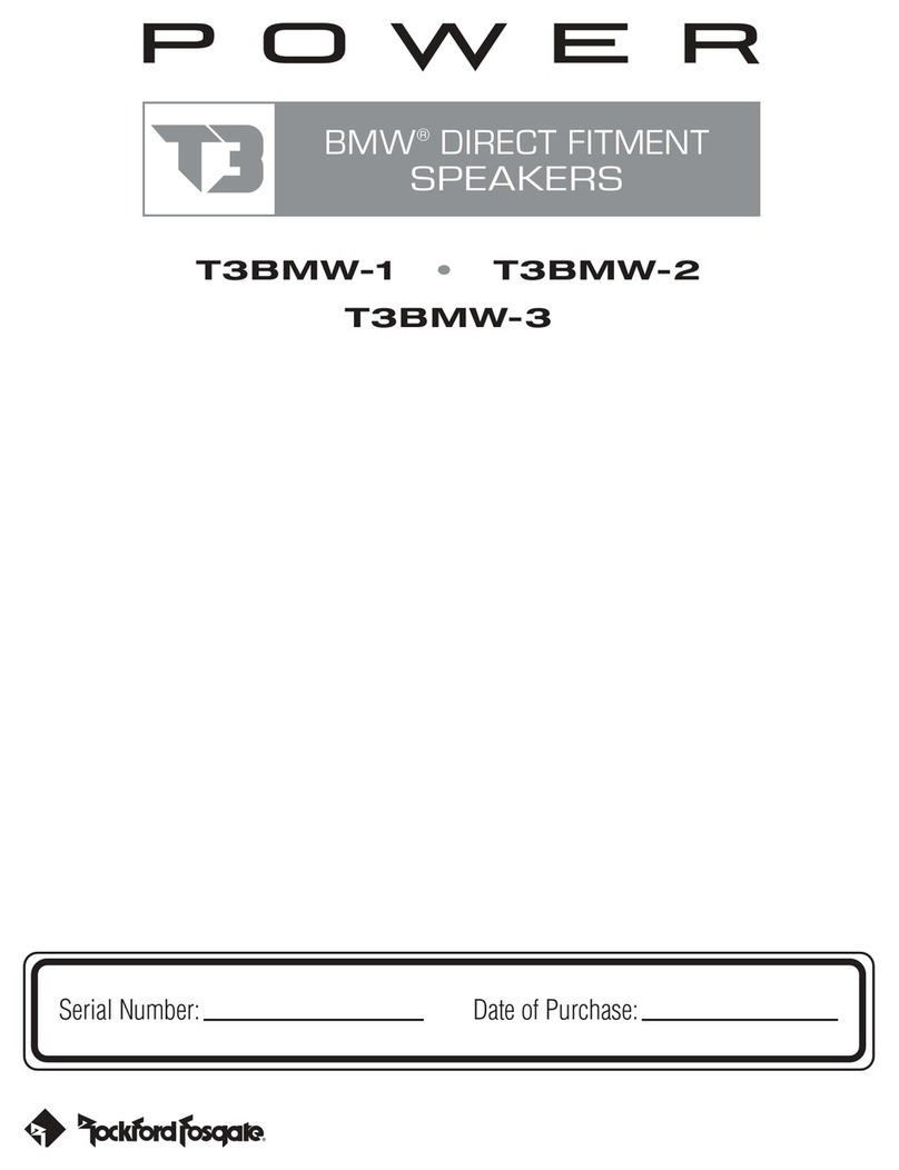 Rockford Fosgate Power T3BMW-1 User manual