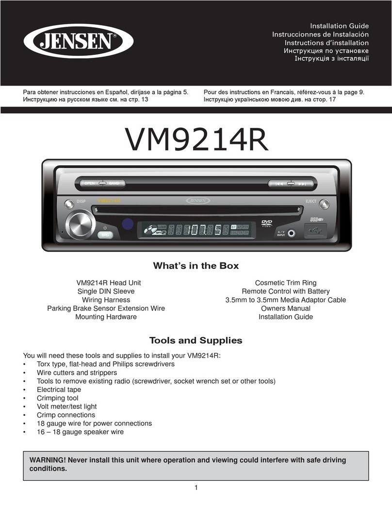 Jensen VM9214R User manual