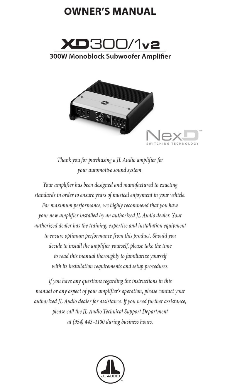 JL Audio XD300/1v2 owner's manual