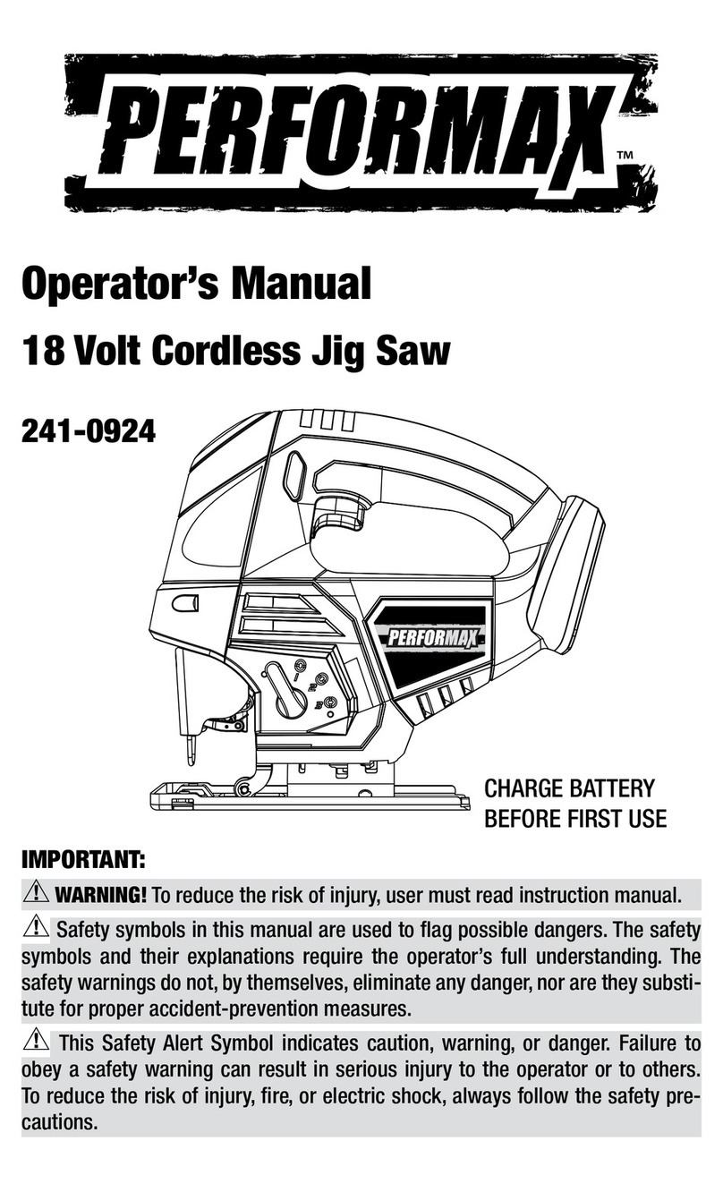 Performax 241-0924 Operator's manual