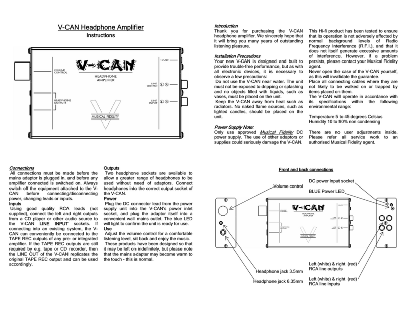 Musical Fidelity V-CAN instructions