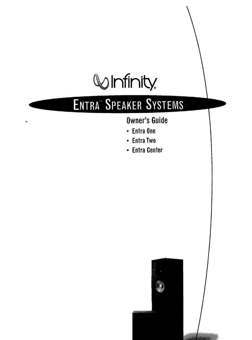 Infinity ENTRA User manual
