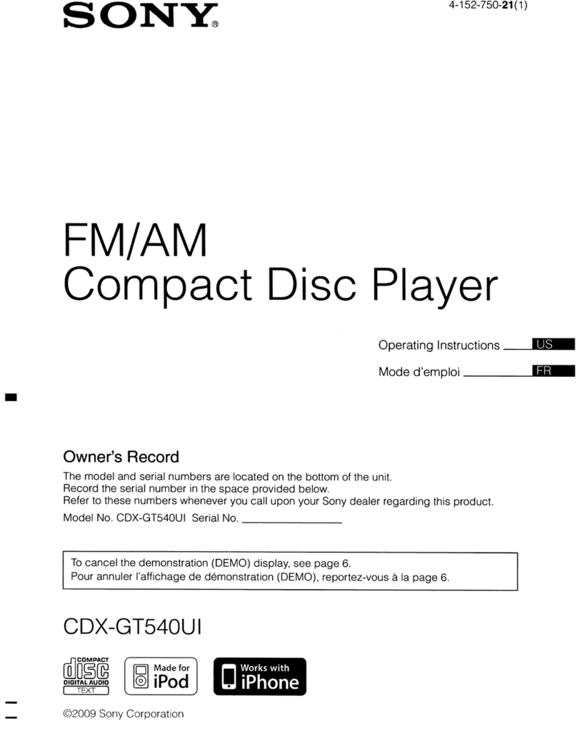 Sony CDX-GT540UI User manual