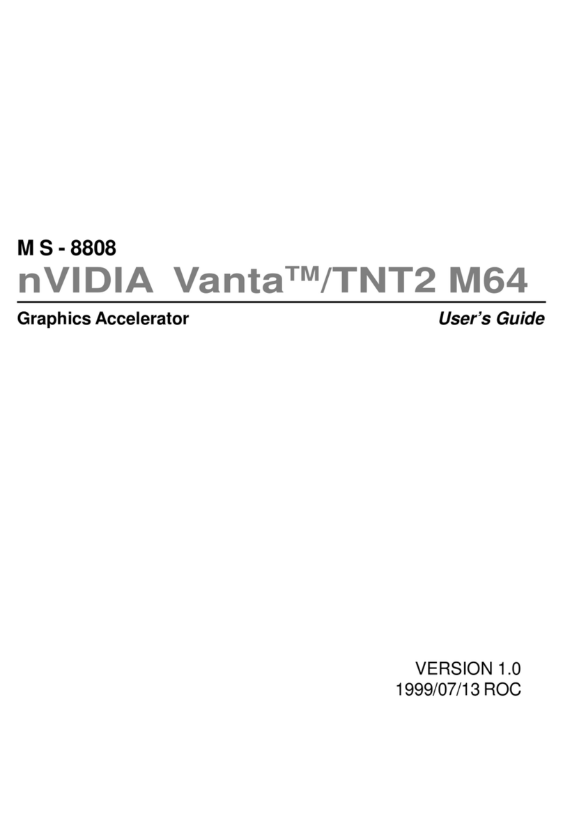 Nvidia MS-8808 Vanta TNT2 M64 User manual
