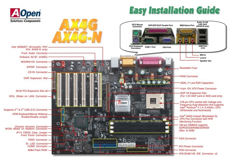 AOpen AX4G Datasheet AOpen AX4G Datasheet