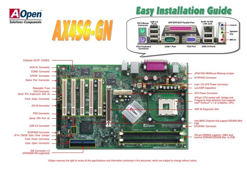 AOpen AX4SG-GN Easy installation guide