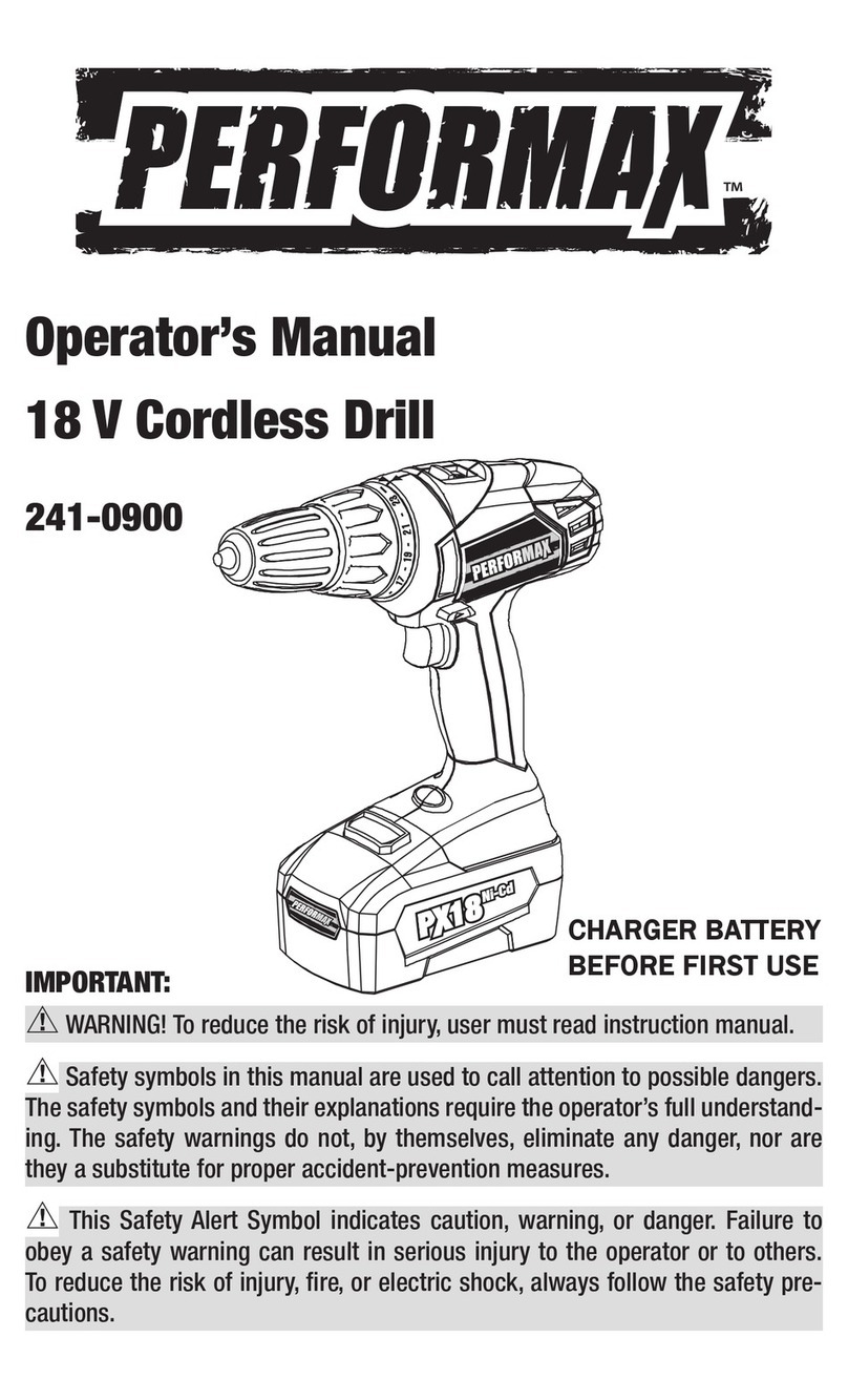 Performax 241-0900 User manual