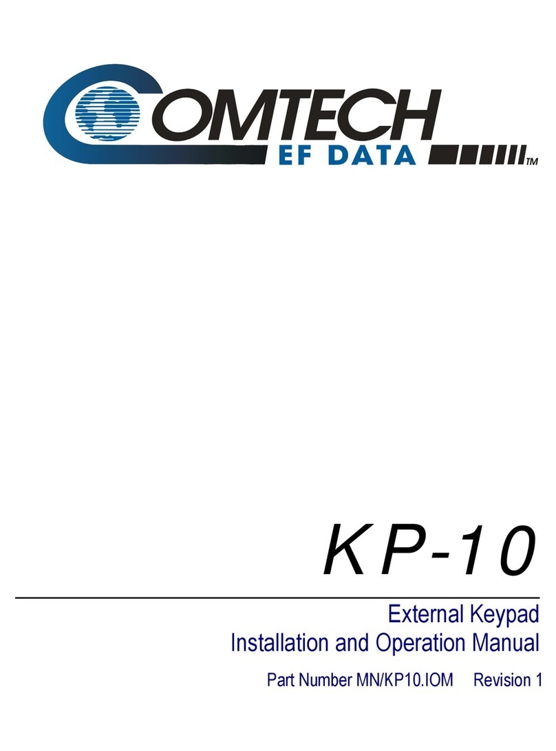 Comtech EF Data KP-10 Installation and operation manual