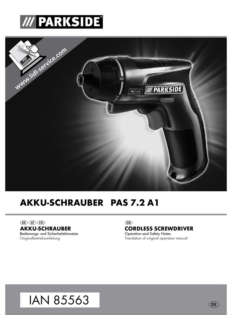 Parkside PAS 7.2 A1 Operation and safety notes