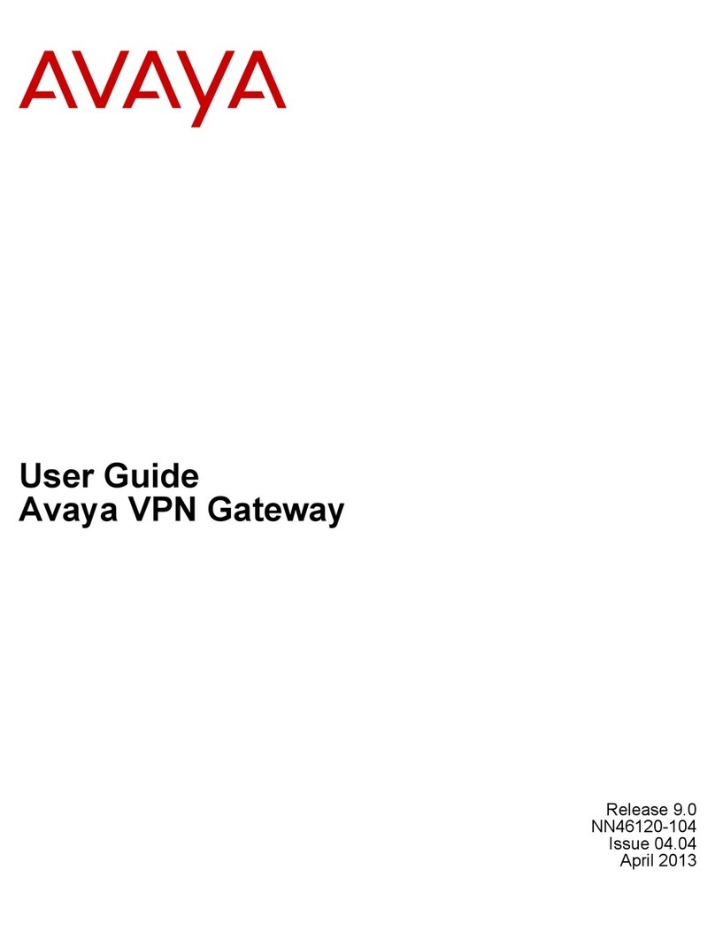 Avaya VPN Gateway user guide