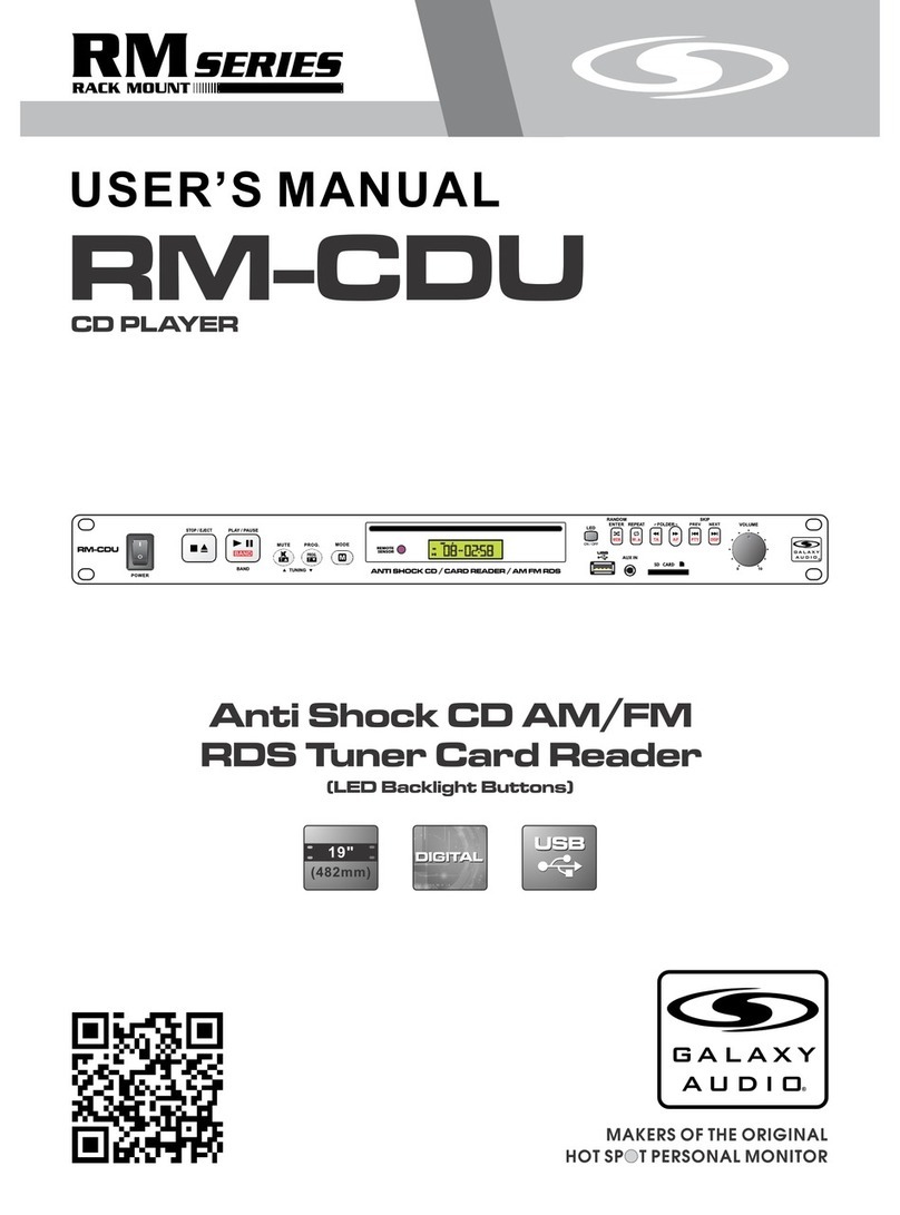 Galaxy Audio RM-CDU user manual