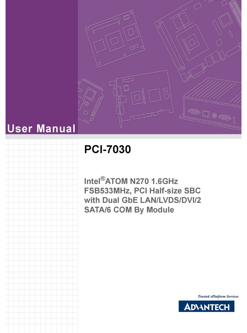 Advantech PCI-7030 User manual