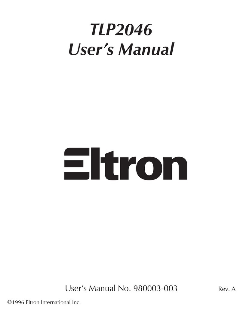Eltron TLP2046 User manual Eltron TLP2046 User manual