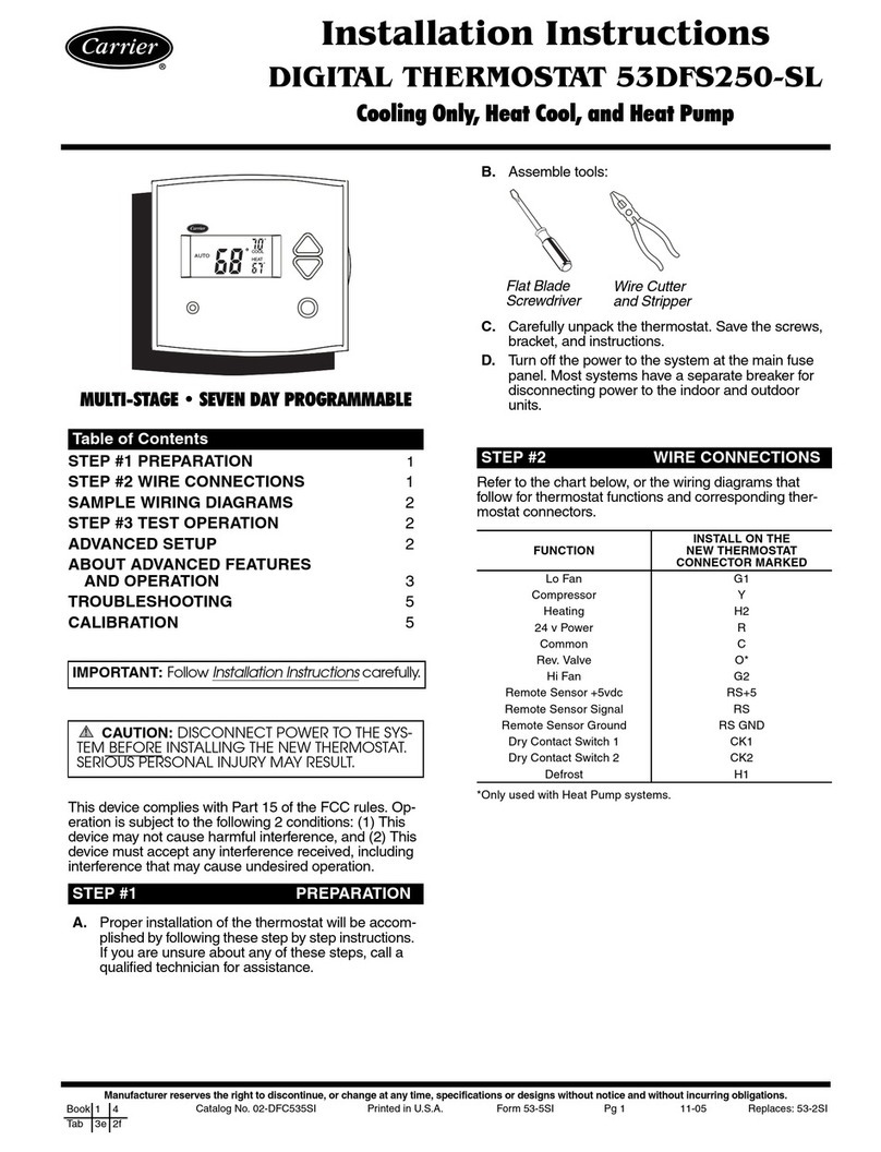 Carrier 53DFS250-SL User manual