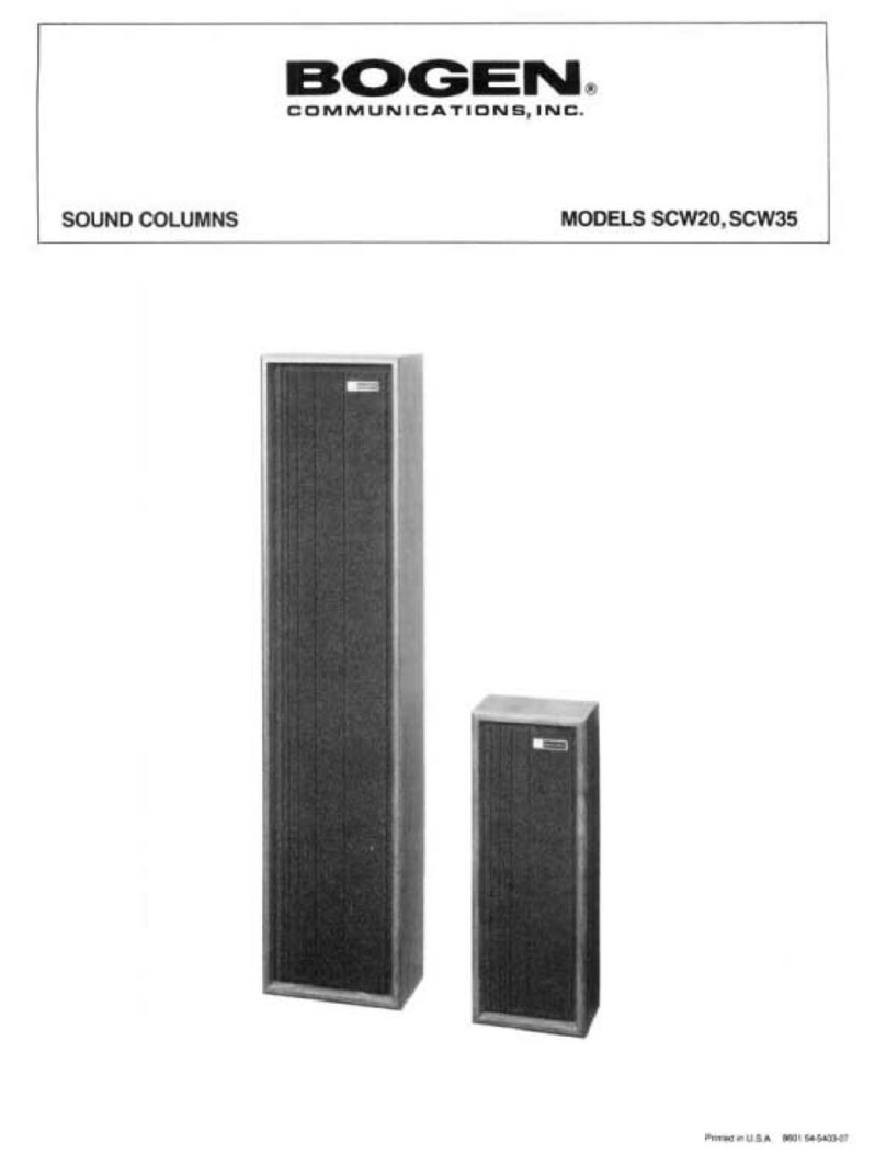 Bogen SCW35 User manual