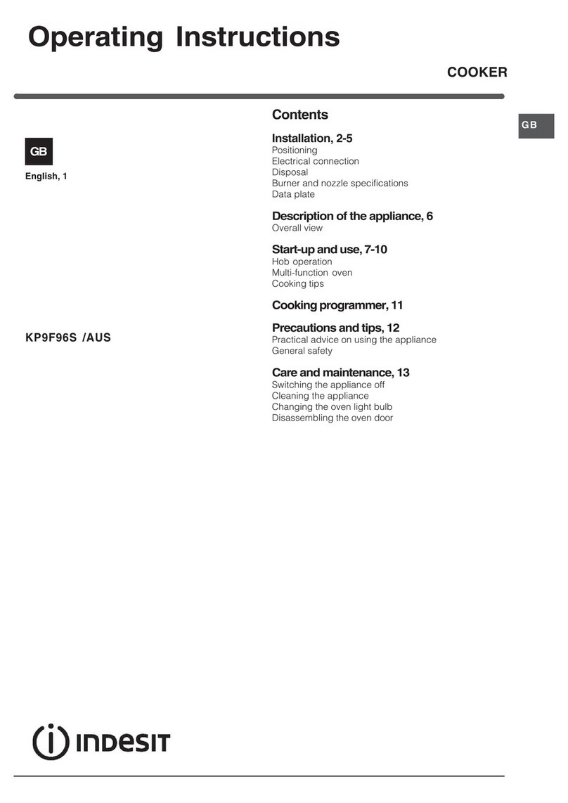 Indesit KP9F96S/AUS operating instructions