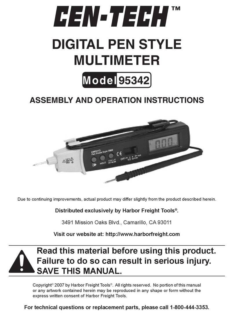 Centech 95342 Assembly and operation instructions