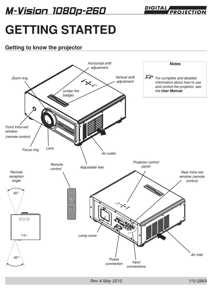 Digital Projection M-Vision 1080p-260 series Getting started