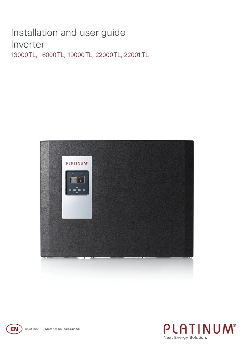 Platinum 13000 TL Installation and user guide