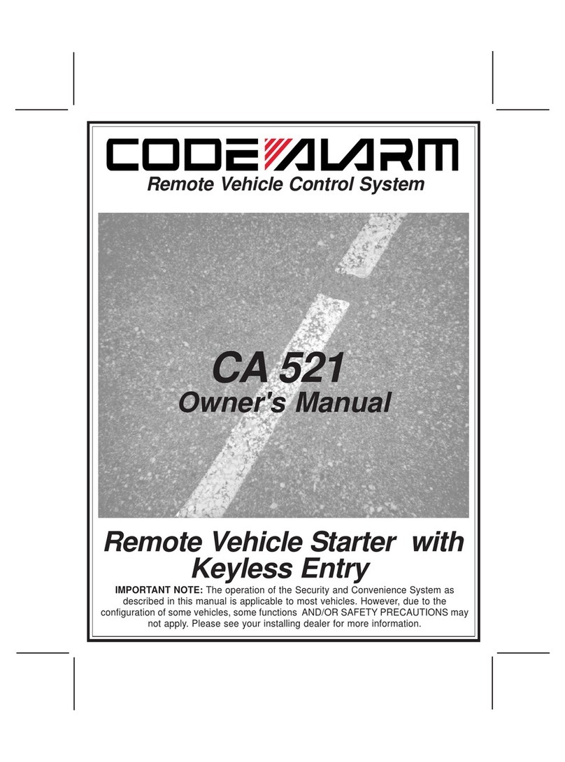 Code Alarm CA 521 User manual Code Alarm CA 521 User manual