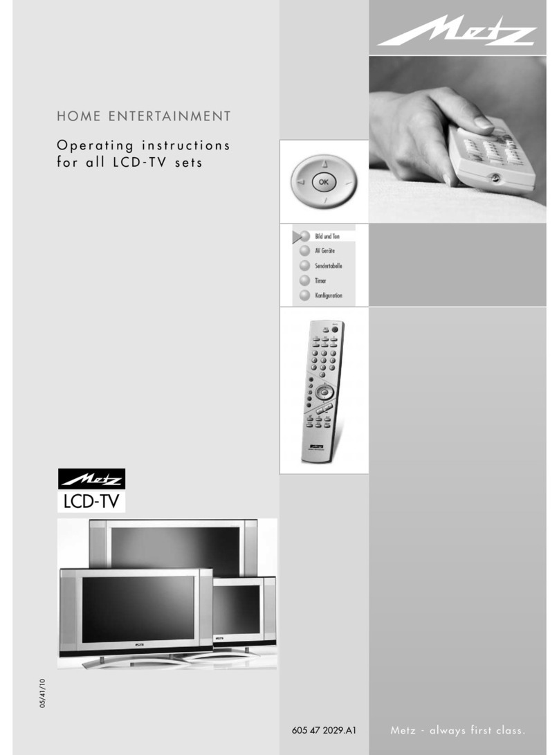 Metz HOME ENTERTAINMENT LCD-TV series User manual
