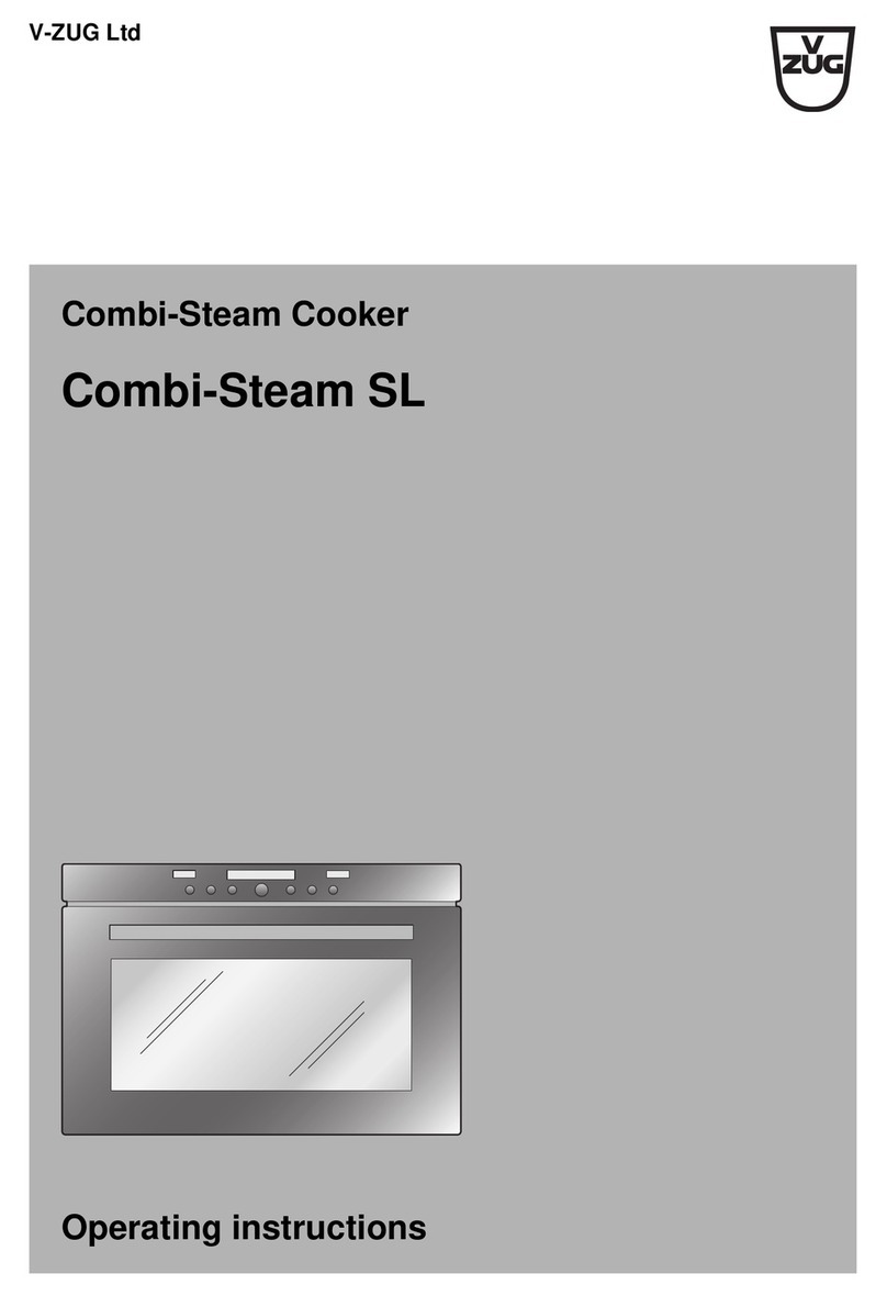 V-ZUG Combi-Steam SL operating instructions