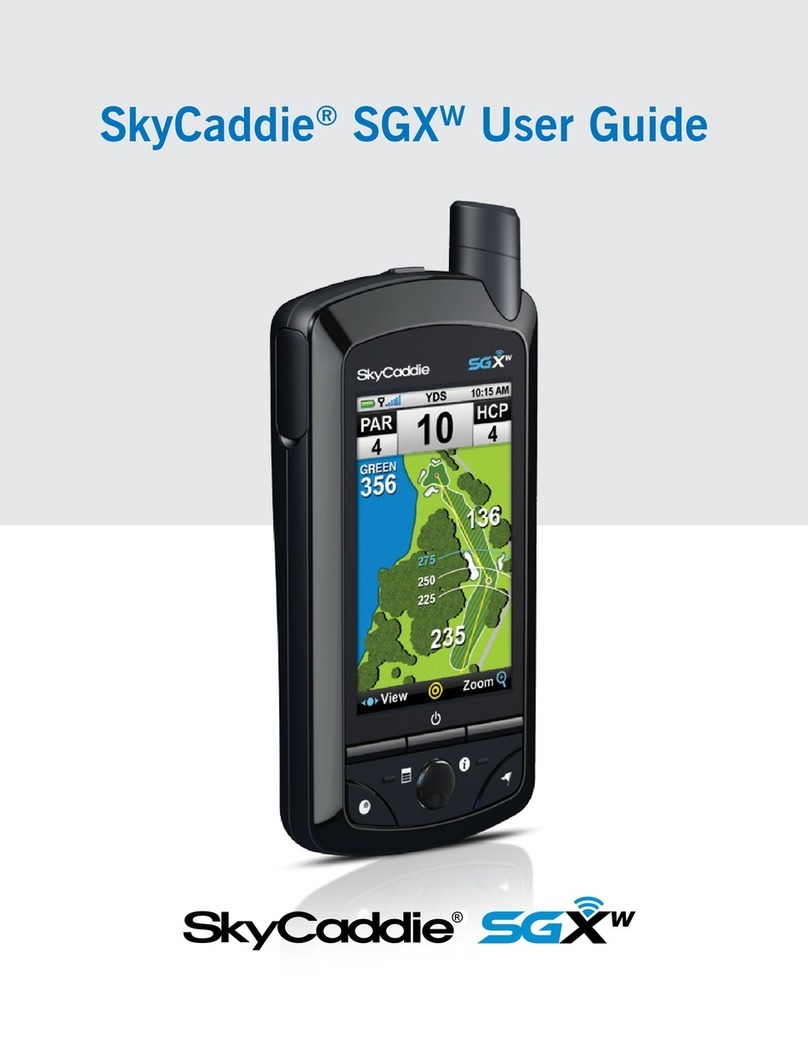 SkyCaddie SkyCaddie SGX user guide