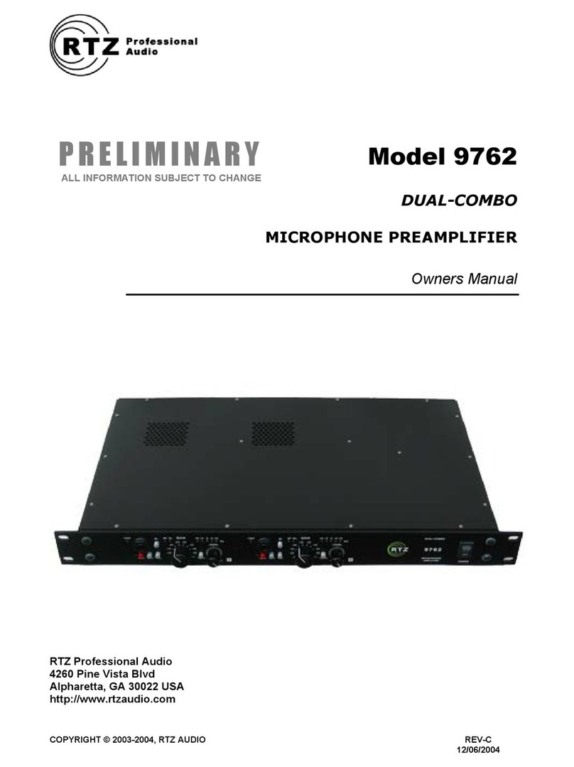 RTZ 9762 owner's manual