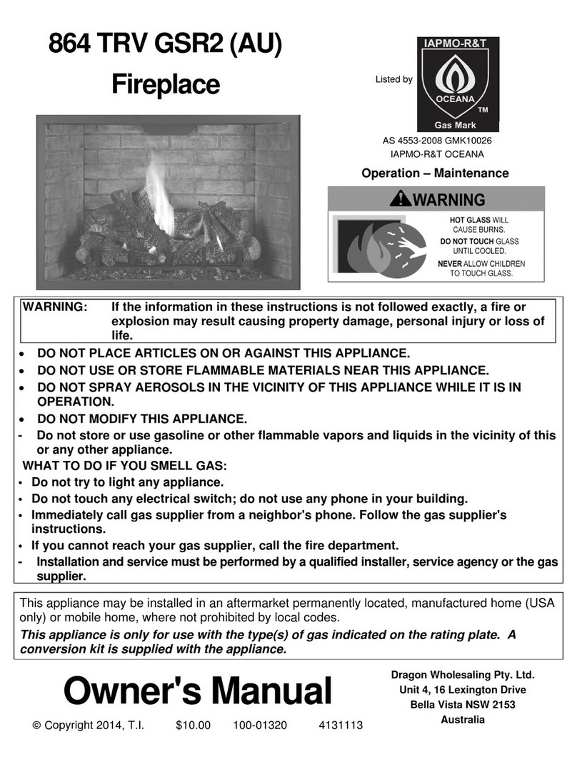 Dragon Wholesaling 864 TRV GSR2 owner's manual Dragon Wholesaling 864 TRV GSR2 owner's manual