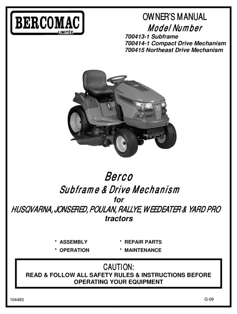 Bercomac 700413-1 User manual