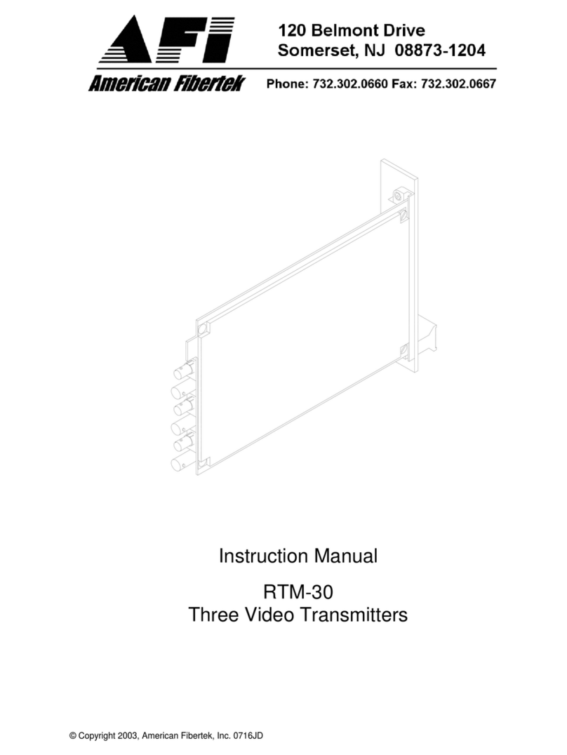 American Fibertek RTM-30 instruction manual