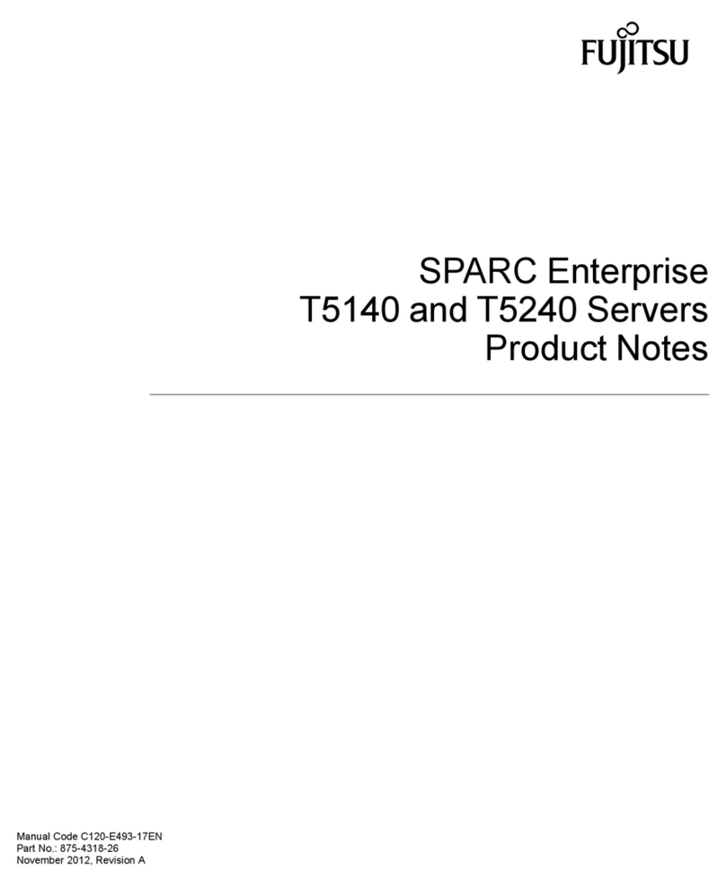 Fujitsu SPARC Enterprise T5140 Product notes Fujitsu SPARC Enterprise T5140 Product notes