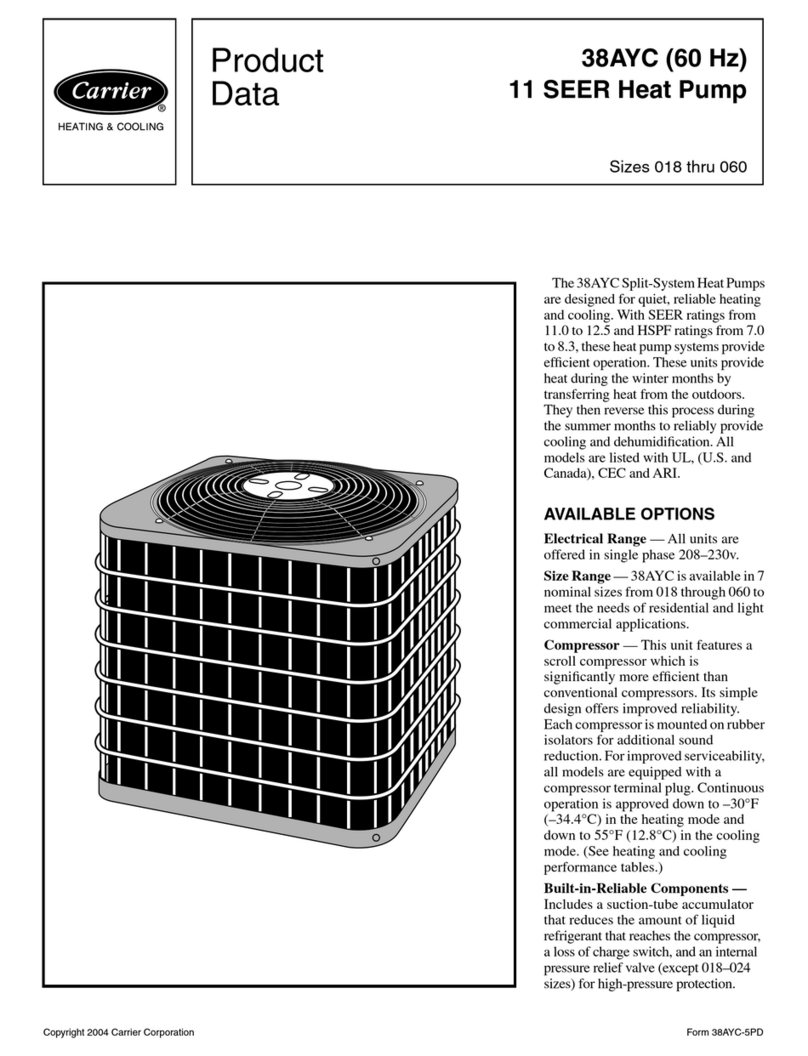 Carrier 38AYC Series Product data