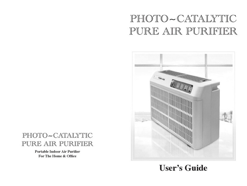 Catalytic PURE AIR PHOTO~CATALYTIC PURE AIR PURIFIER user guide