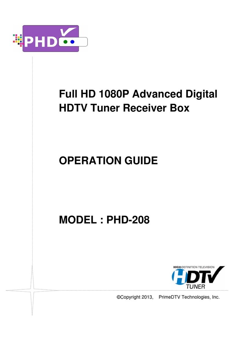 PrimeDTV Technologies PHD-208 Operation guide