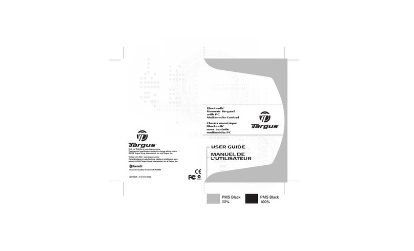 Targus Bluetooth Numeric Keypad User manual