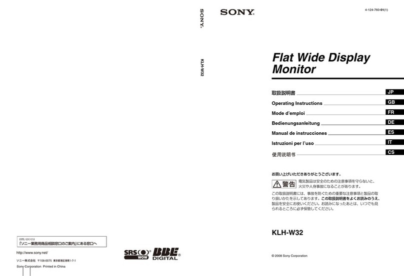 Sony KLH-W32 User manual