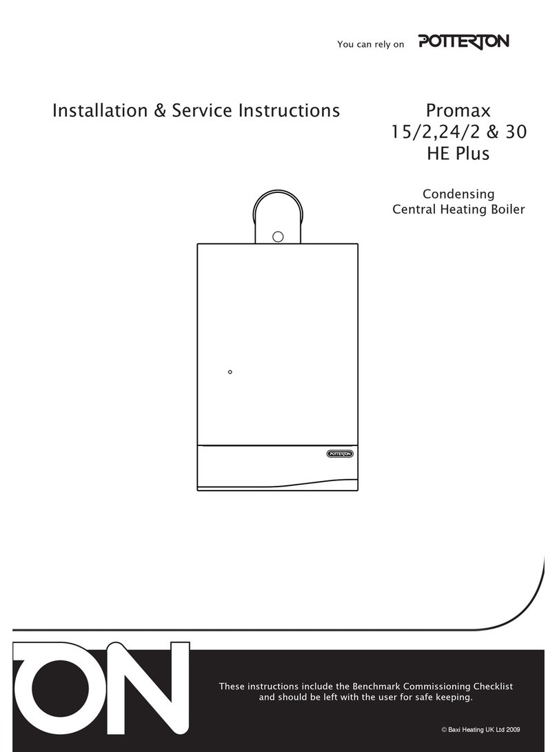 Potterton 15 HE Plus Installation & service instructions Potterton 15 HE Plus Installation & service instructions