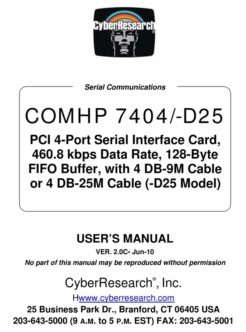 CyberResearch COMHP 7404 user manual