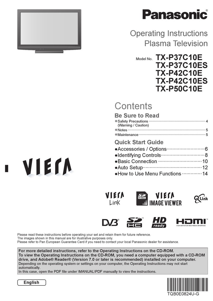 Panasonic TX-P37C10E User manual