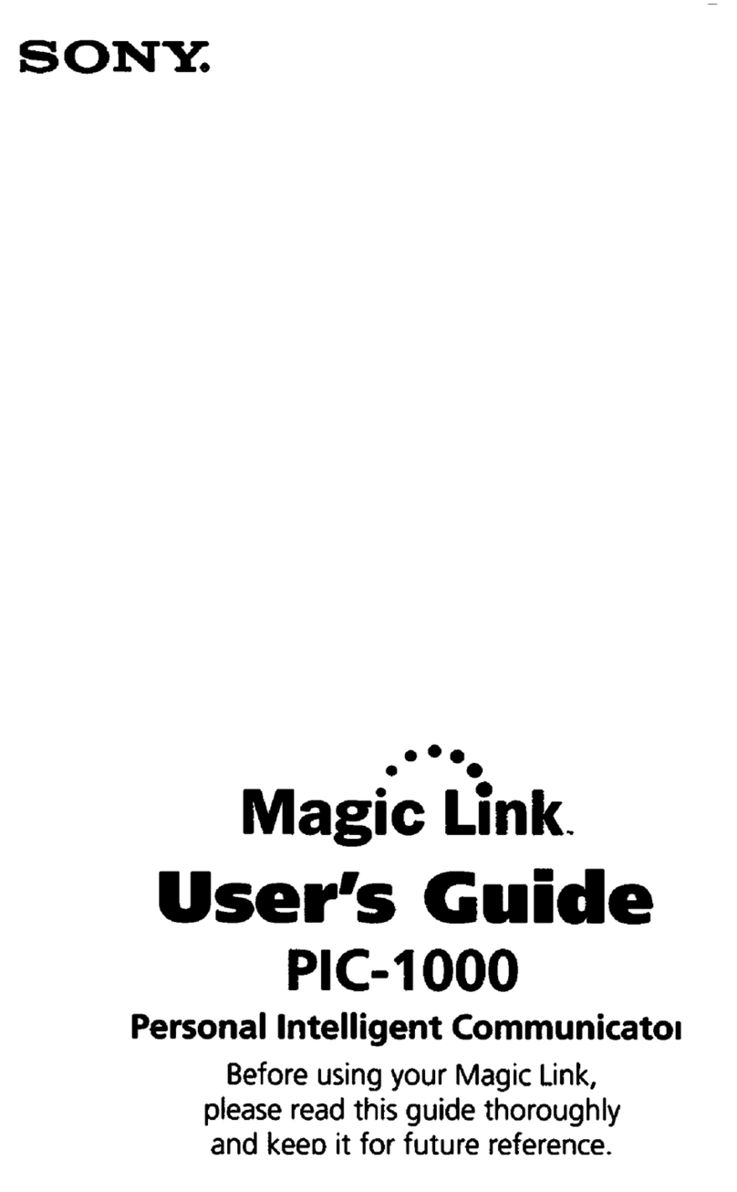 Sony Magic Link PIC-1000 User manual